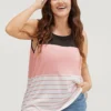 Striped Contrast Crew Neck Tank Top -Clothing Shop 979851547 xw 6ba66497 5049 4883 90ef ef1a7d6a8182