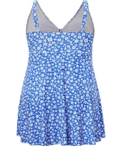 Ditsy Floral Ruffle Knotted Front Swim Dress -Clothing Shop 980050412 vu