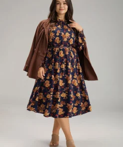 Supersoft Essentials Floral Print Mock Neck Dress -Clothing Shop 980232621 gt 880384d3 412f 40a2 b3bc 97b5a37335eb