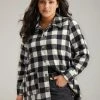Halloween Plaid Pocket Button Through Coat -Clothing Shop 980819229 zg