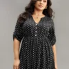Polka Dot Button Detail Notched T-shirt 2 Polka Dot Button Detail Notched T-shirt -Clothing Shop 982198972 bu