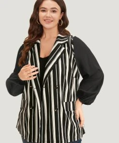 Halloween Striped Pocket Double Breasted Lapel Collar Sleeveless Blazer 14 Halloween Striped Pocket Double Breasted Lapel Collar Sleeveless Blazer -Clothing Shop 982261539 if 81657cd6 0d92 4cb3 9abf c6a95a95c835