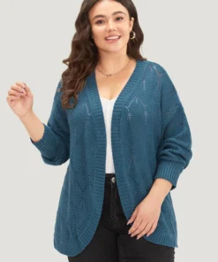 Geometric Hollow Out Open Front Cardigan -Clothing Shop 982950946 ks 653f99e5 d089 462b bc9d 8d8c6c250cc7