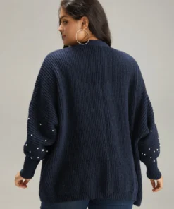 Patchwork Pearl Beaded Curved Hem Cardigan 24 Patchwork Pearl Beaded Curved Hem Cardigan -Clothing Shop 983724121 hr db556304 5e82 423e 902e 0c87b5596a71