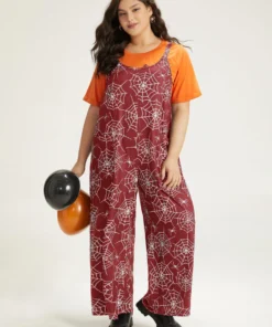 Halloween Spider Web Print Pocket Overall Cami Jumpsuit -Clothing Shop 984959133 ir ae3ecbb7 34c6 4d7b b39f 6327a1a60d94