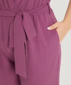 Plain Split Front Pocket Surplice Neck Belted Jumpsuit 17 Plain Split Front Pocket Surplice Neck Belted Jumpsuit -Clothing Shop 98542126 sd fac0d367 46e9 49a8 95a6 864b20f9ac00