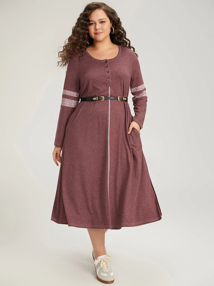 Supersoft Essentials Leopard Print Patchwork Stitch Pocket Button Up Split Hem Dress 8 Supersoft Essentials Leopard Print Patchwork Stitch Pocket Button Up Split Hem Dress - Image 6