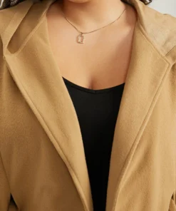 Solid Hooded Belted Batwing Sleeve Jacket 21 Solid Hooded Belted Batwing Sleeve Jacket -Clothing Shop 989345236 po e90a8694 9d4b 4203 b40b d513d6437173