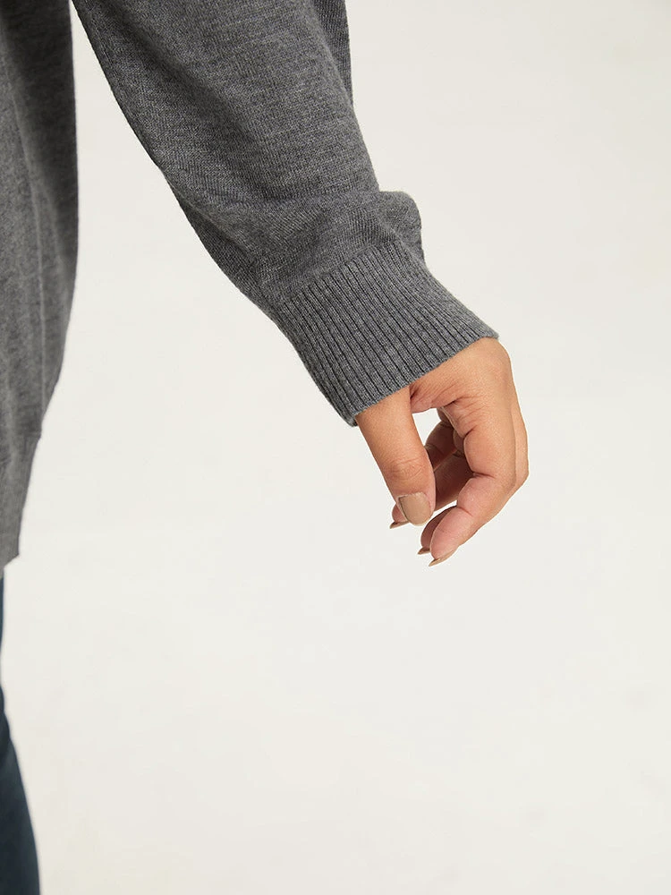 Supersoft Essentials Plain Texture Arc Hem Cardigan 9 Supersoft Essentials Plain Texture Arc Hem Cardigan - Image 7