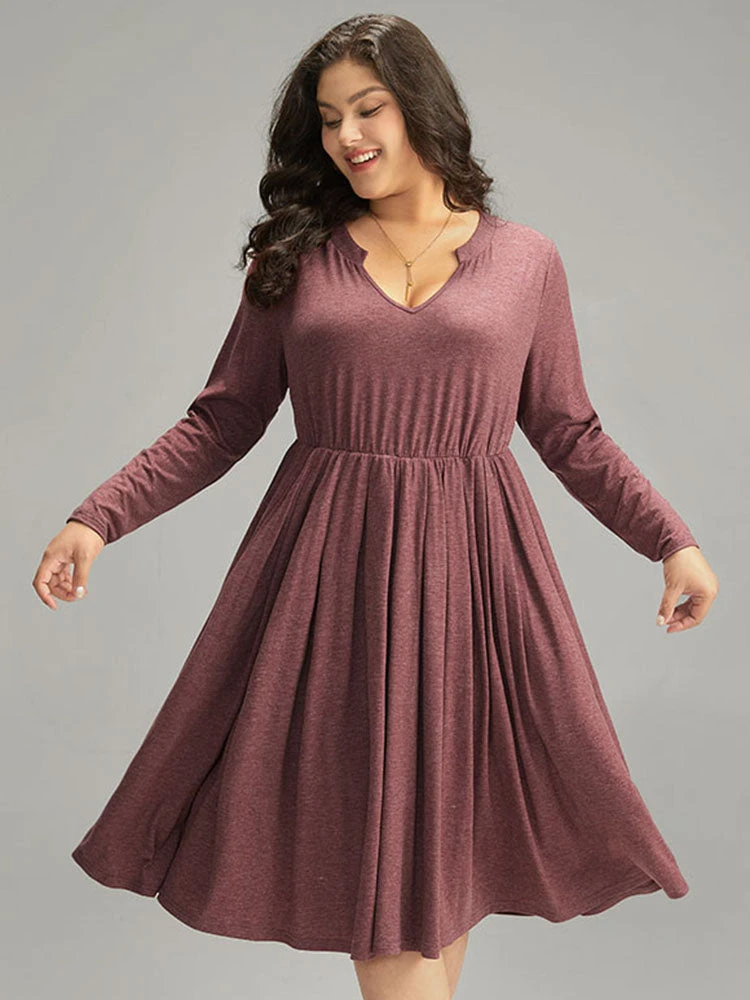 Supersoft Essentials Notched Elastic Waist Dress 3 Supersoft Essentials Notched Elastic Waist Dress