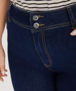 Plain Stitch Patched Pocket Jeans -Clothing Shop 991721518 tu