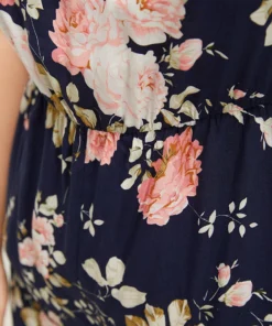 Floral Belt Pocket Knot Shoulder Jumpsuit -Clothing Shop 994678822 fh