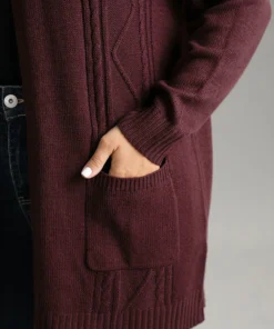 Plain Cable Knit Button Up Pocket Cardigan 12 Plain Cable Knit Button Up Pocket Cardigan -Clothing Shop 996293278 ng