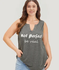 Letter Print Button Notched Tank Top 13 Letter Print Button Notched Tank Top -Clothing Shop 997245135 wx febf01f8 029f 4065 b1b9 8d97bfe04156