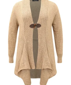 Supersoft Essentials Textured Asymmetrical Duffle Button Cardigan 19 Supersoft Essentials Textured Asymmetrical Duffle Button Cardigan -Clothing Shop 997661358 xu