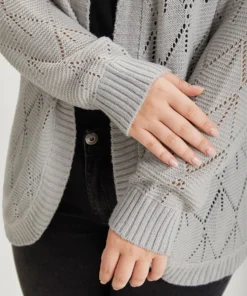 Geometric Hollow Out Open Front Cardigan -Clothing Shop 998156044 de b8a7518a 06b0 4094 a7e8 557992aebf77