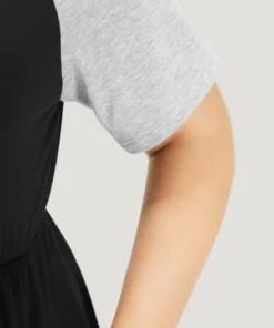 Supersoft Essentials Letter Print Raglan Sleeve Elastic Waist Dress -Clothing Shop 999835723 ix 9da496e0 eaf0 4928 88f6 3f5dcf181aee